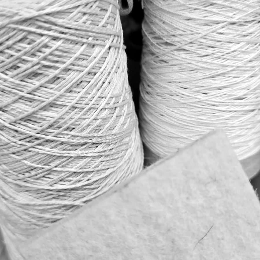 Yarn cones and felt samples for production